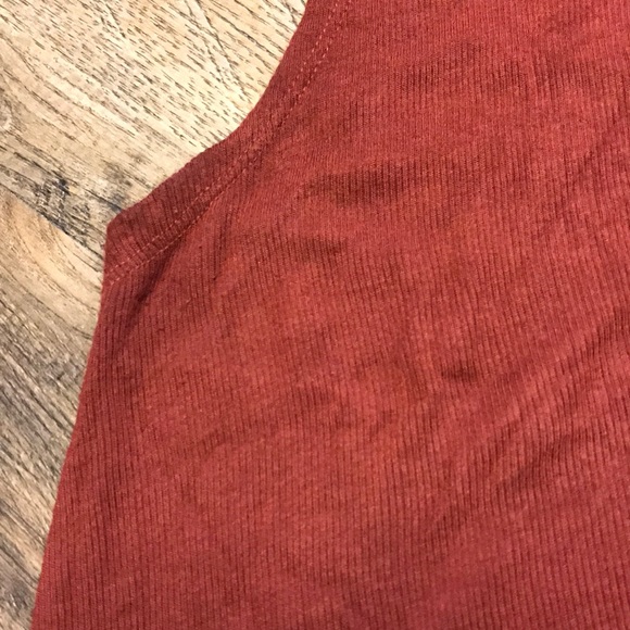 Anthro Postmark Rust Red Turtleneck Tunic Top M - Picture 7 of 7